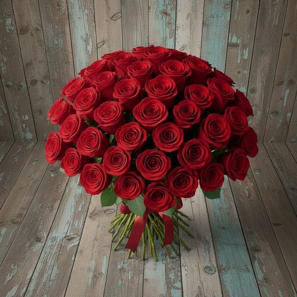 Букет 55 Красных роз Фридом в Зилаир