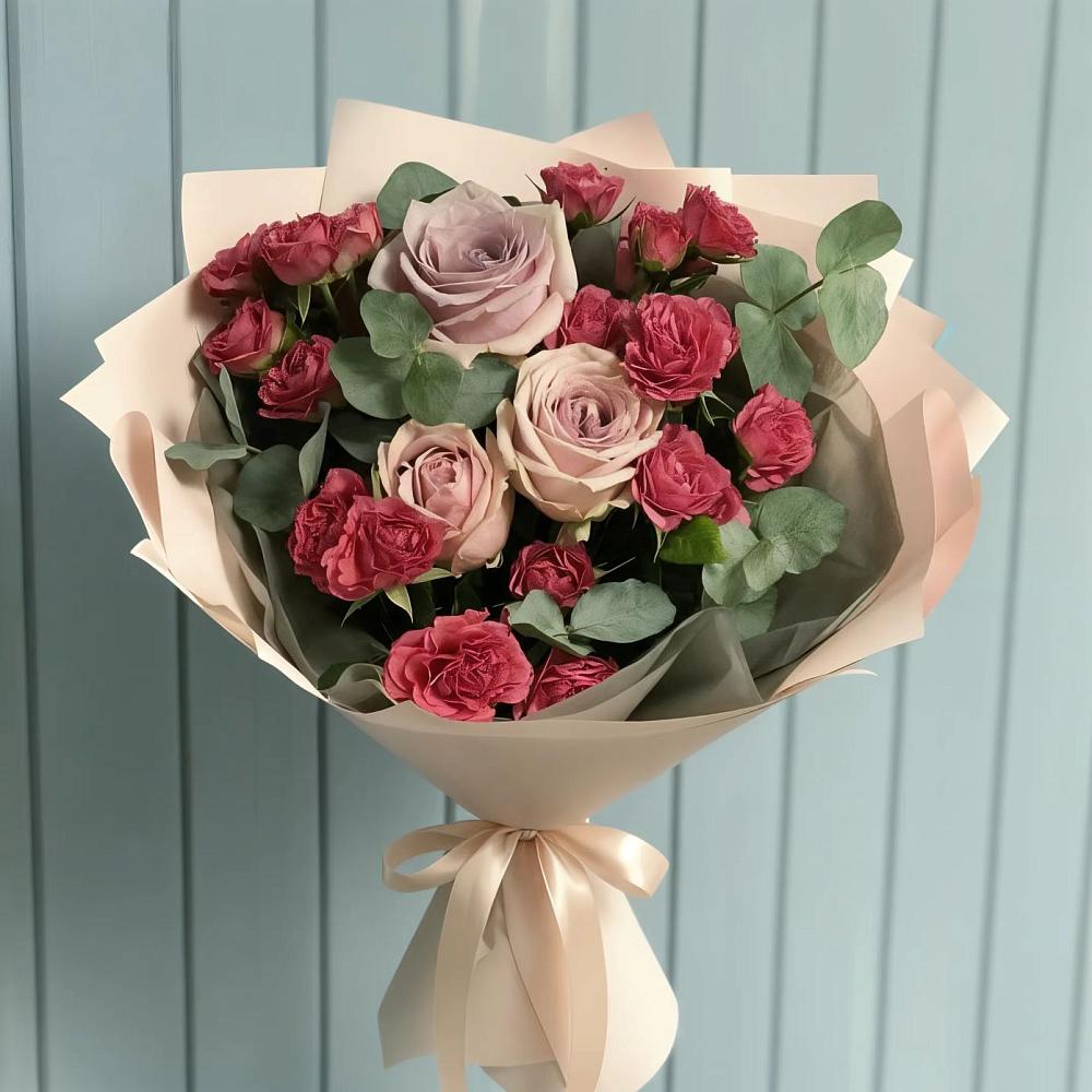 Букет цветов из: Гвоздики и Розы в Зилаир