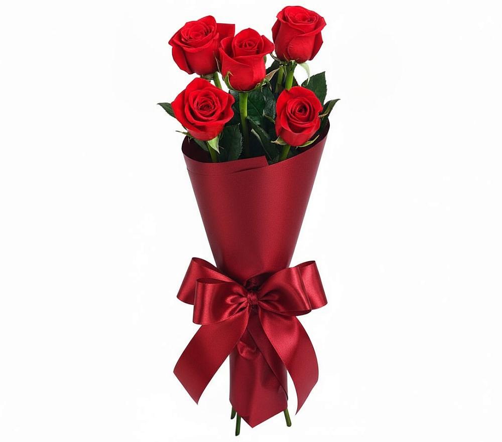 Букет 5 Красных роз Эдлесс Лав в Зилаир