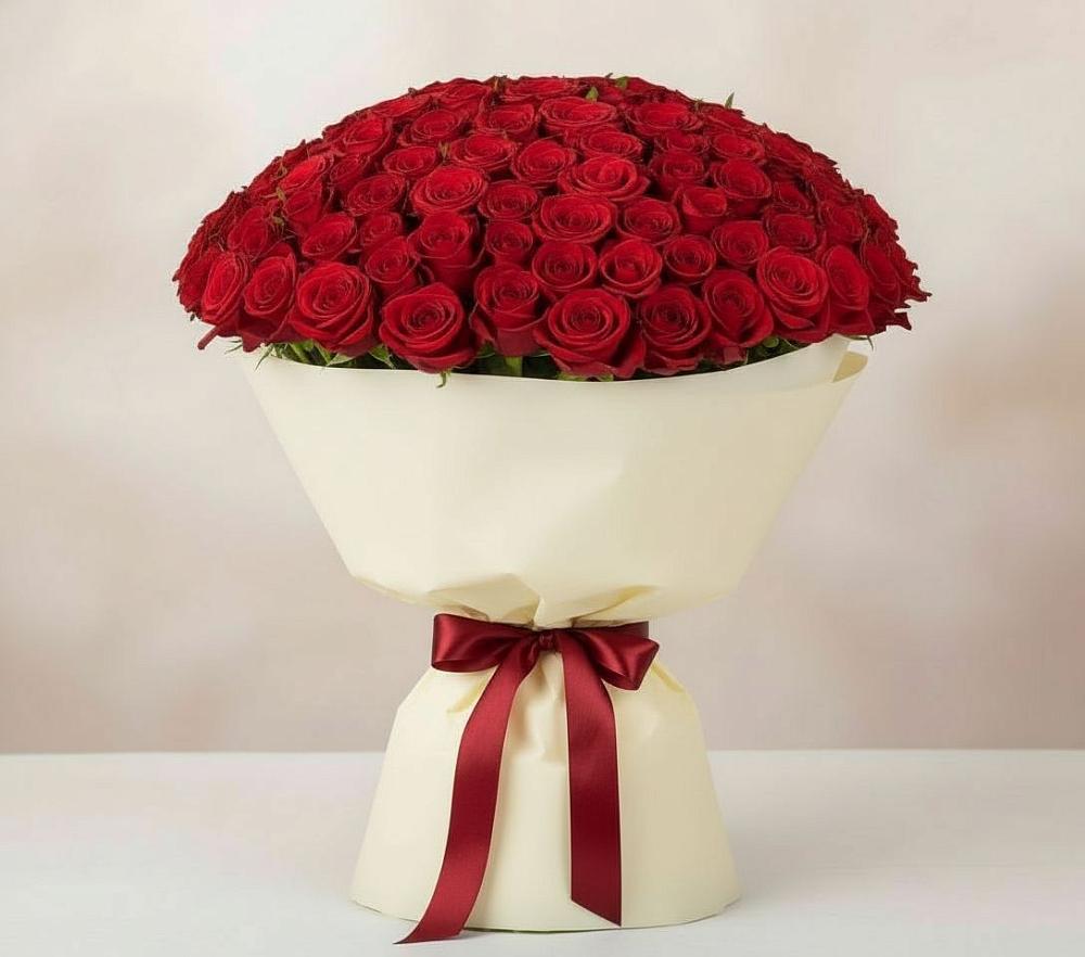Букет 101 Красная роза Милано в Зилаир