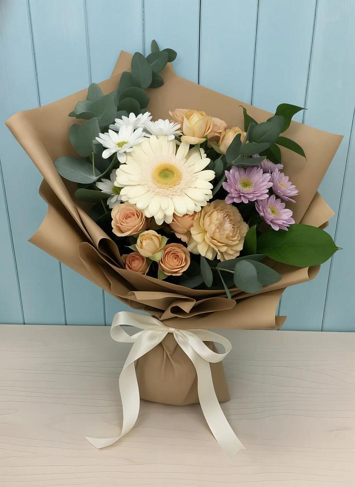 Букет цветов из: Герберы и Хризантемы в Зилаир