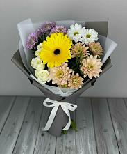 Букет цветов из:  Розы, Герберы и Хризантемы в Зилаир