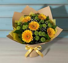 Букет цветов из:  Герберы и Хризантемы в Зилаир