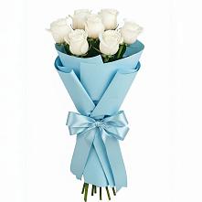 Букет 7 белых роз Проуд в Зилаир