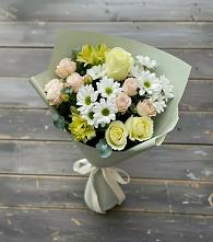 Букет цветов из:  Альстромерии, Розы и Хризантемы в Зилаир