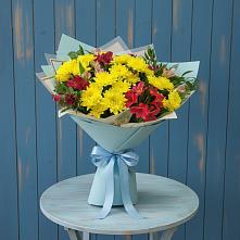Букет цветов из:  Альстромерии и Хризантемы в Зилаир