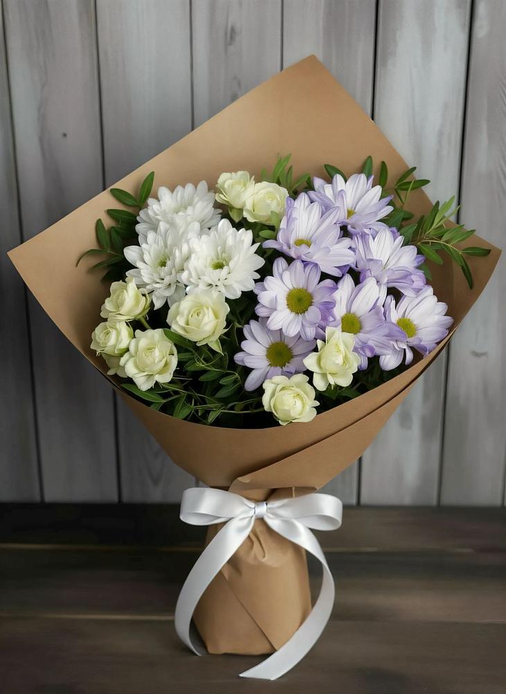 Букет цветов из: Хризантемы и Розы в Зилаир